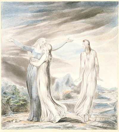 Ruth de plichtsgetrouwe schoondochter, 1803 door William Blake